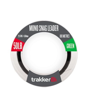 Trakker Snag Leader 50lb 22.6kg 0.60mm 100m green