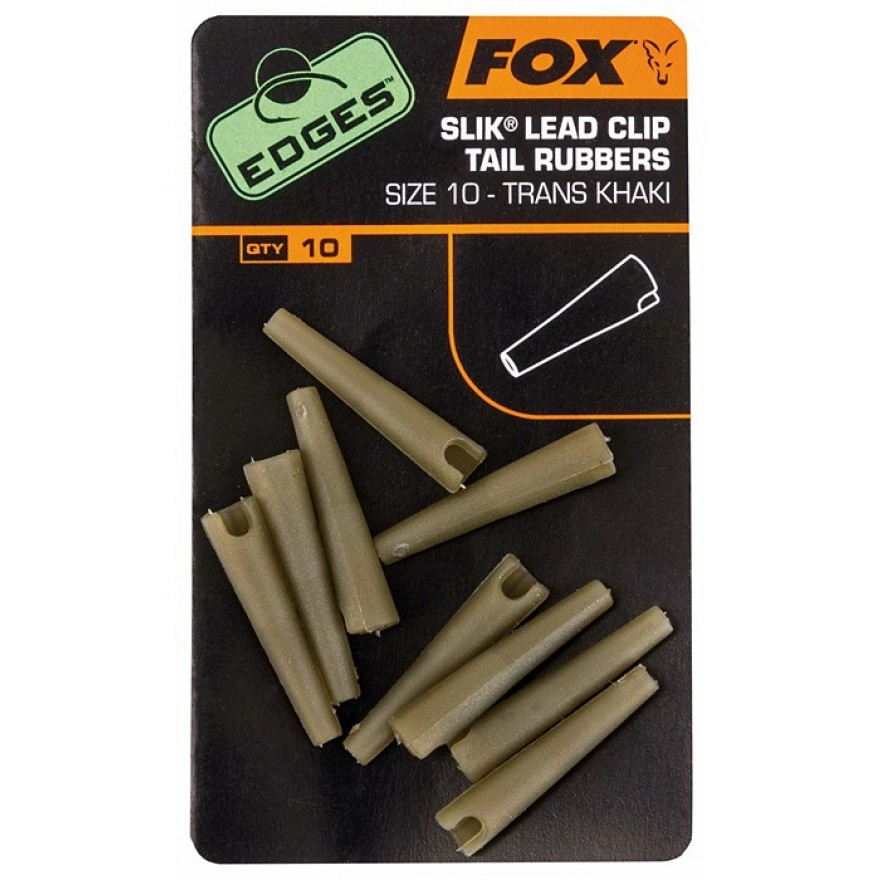 FOX Slik Lead Clip Tail Rubbers Size 10