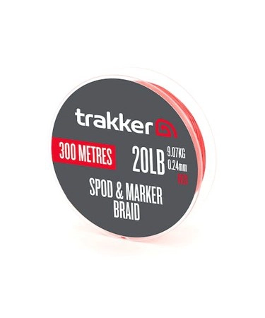 Trakker Spod Marker Braid 20lb 9.07kg 0.24mm 300m red