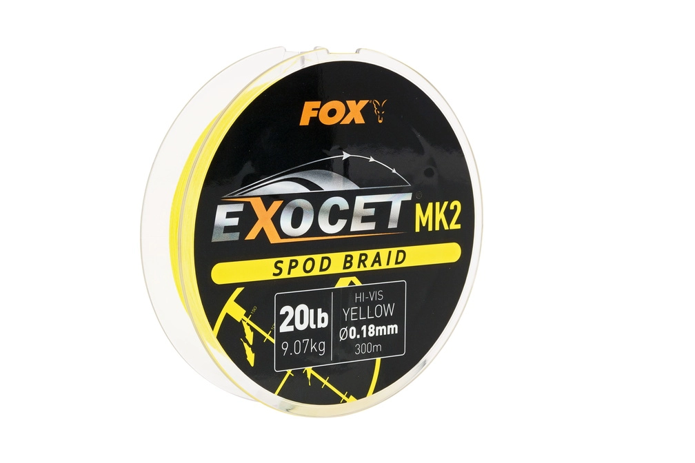 Fox Exocet MK2 Spod Braid 0.18mm / 20lb Yellow 300m