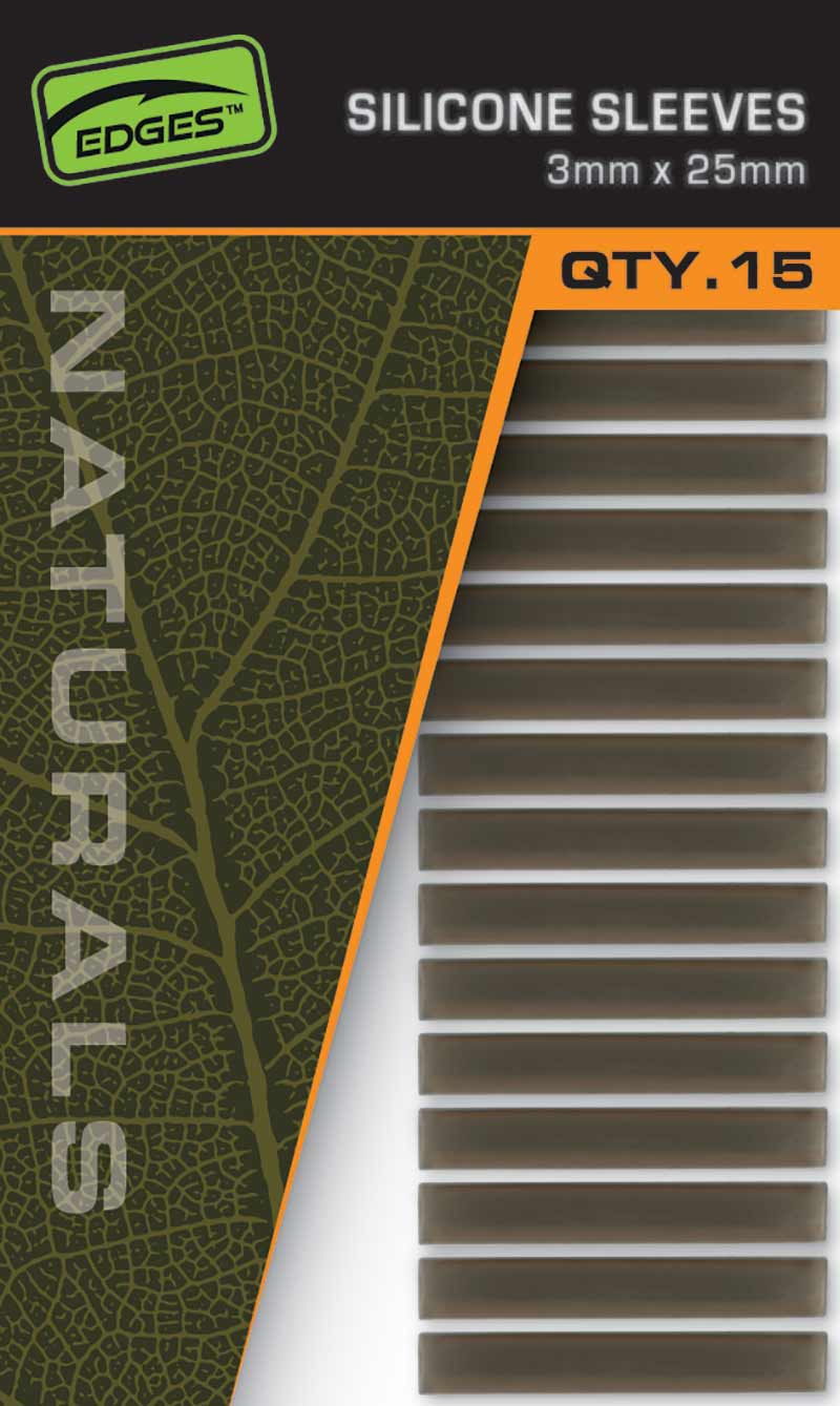 Fox Edges Naturals Silicone Sleeves 3 mm x 25 mm