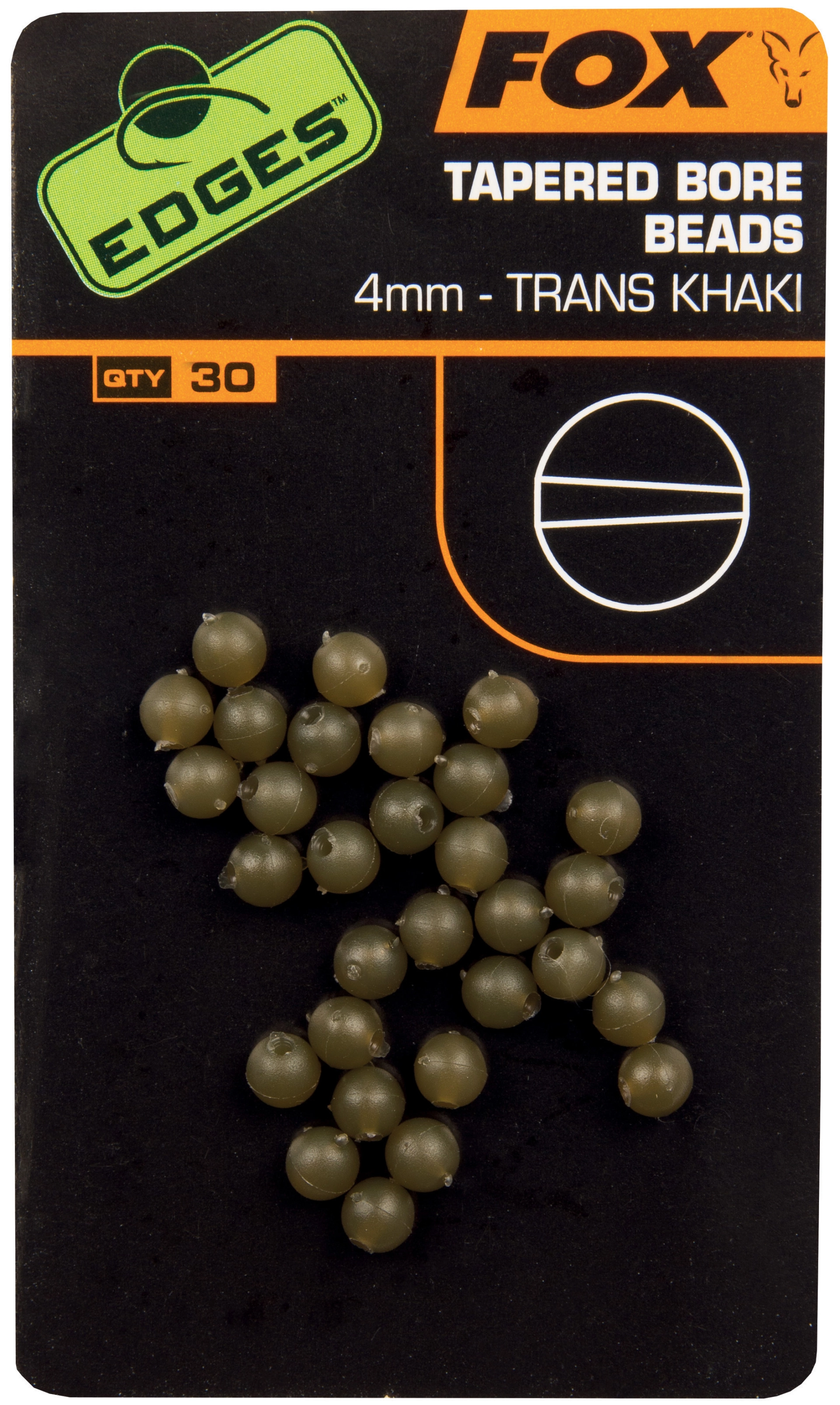 FOX Tapered Bore Beads 4mm