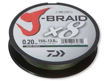 Daiwa J-Braid X8 300m dunkelgrün