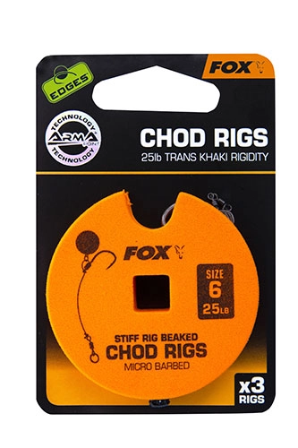 Fox Edges Stiff Chod Rigs Standard x3